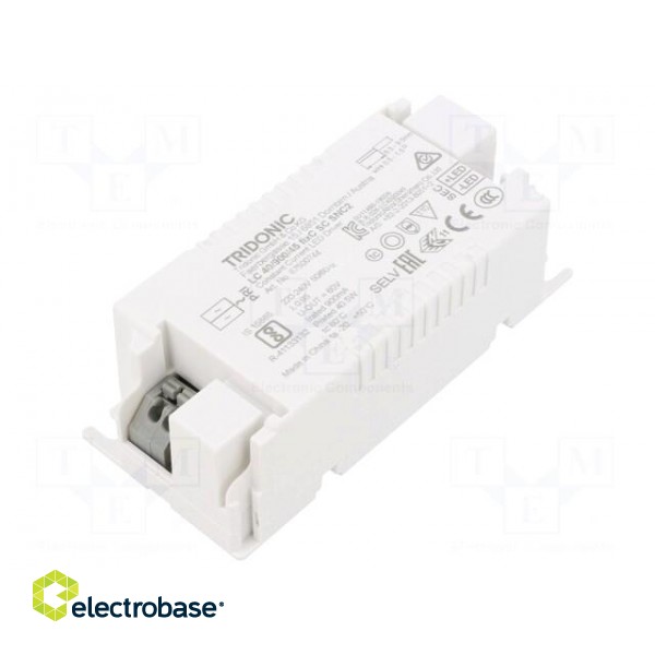 Power supply: switched-mode | LED | 40W | 25÷40VDC | 900mA | 198÷264VAC