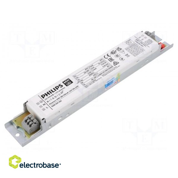 Power supply: switched-mode | LED | 44W | 70÷125VDC | 200÷350mA | IP20 фото 1