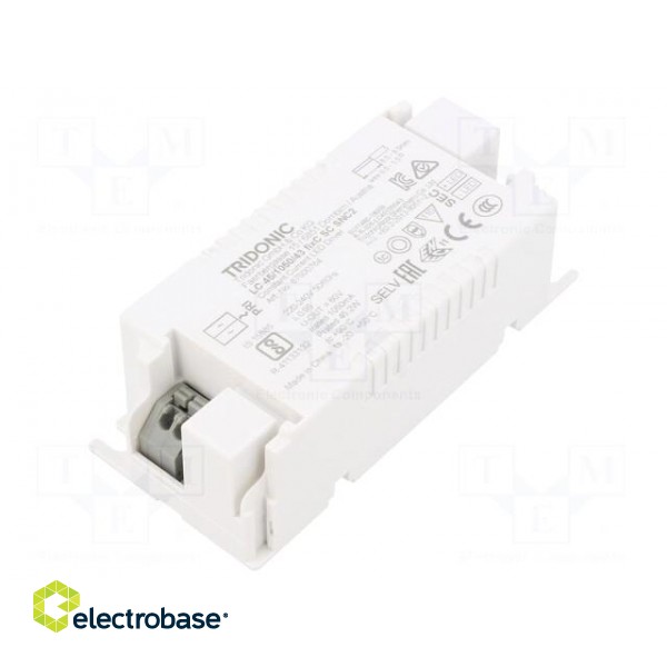 Power supply: switched-mode | LED | 45W | 27÷45VDC | 1050mA | -20÷50°C