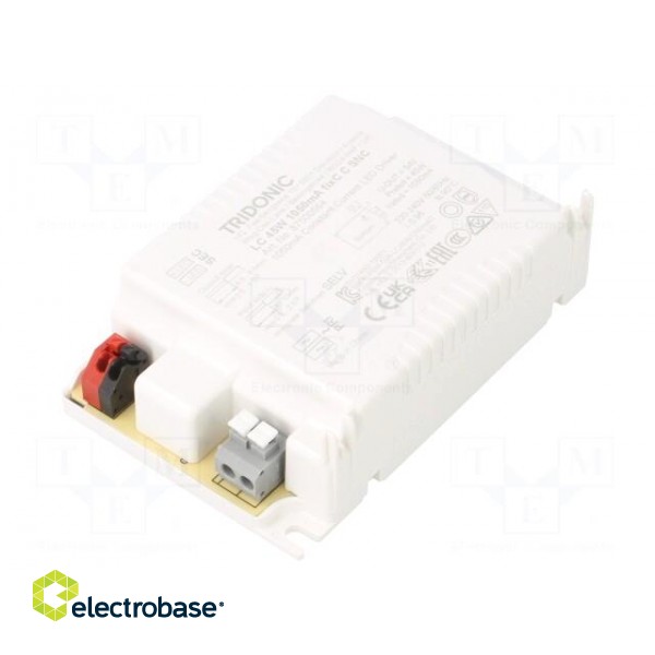 Power supply: switched-mode | LED | 45W | 30÷43VDC | 1050mA | IP20 | LC image 1