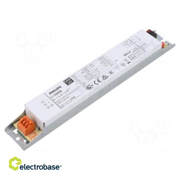 Power supply: switched-mode | LED | 54W | 23÷51VDC | 900÷1050mA | IP20 image 1
