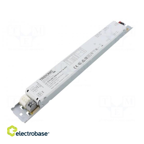 Power supply: switched-mode | LED | 57W | 20÷54VDC | 1050mA | -20÷55°C фото 1
