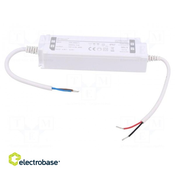 Power supply: switched-mode | LED | 60W | 12VDC | 5A | 220÷240VAC | IP67