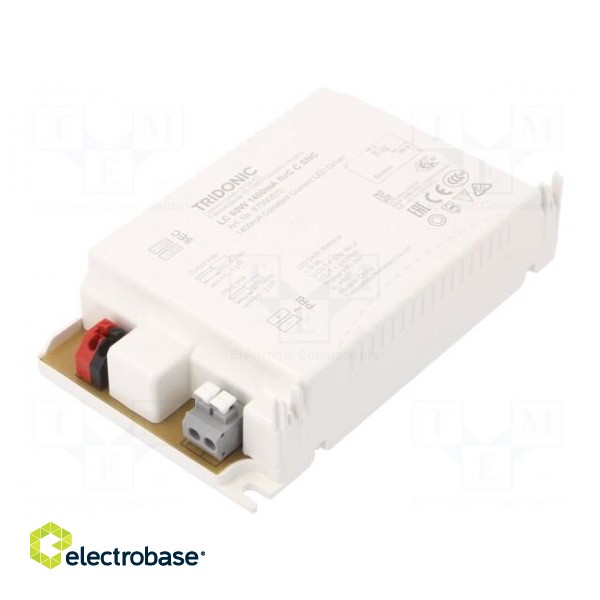 Power supply: switched-mode | LED | 60W | 30÷43VDC | 1400mA | IP20 | LC