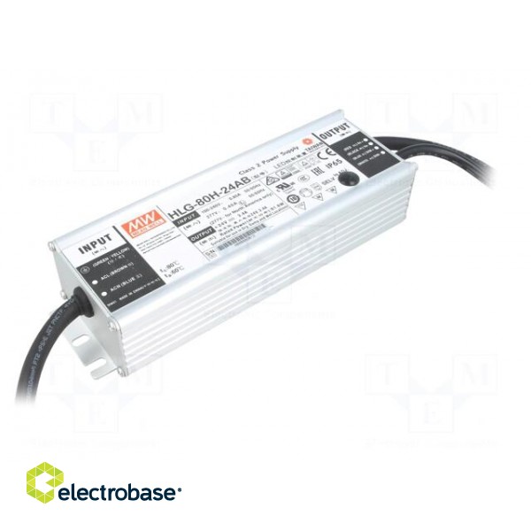 Power supply: switched-mode | LED | 81.6W | 24VDC | 22÷27VDC | IP65