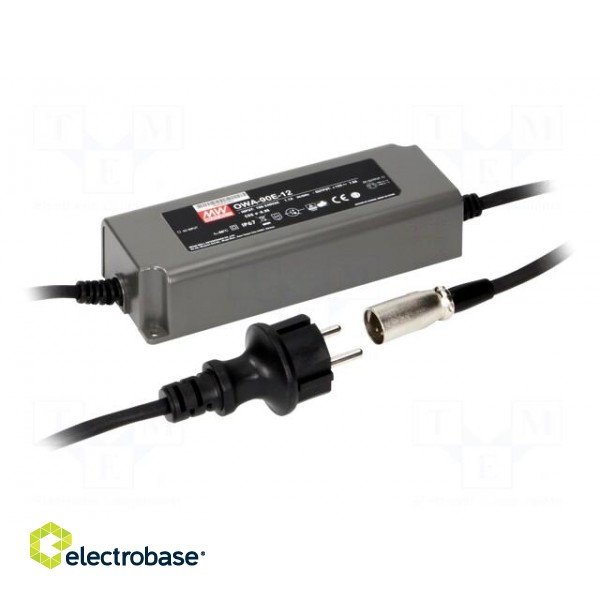 Power supply: switched-mode | LED | 90W | 12VDC | 7.5A | 90÷264VAC | IP67