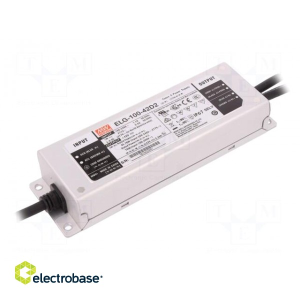 Power supply: switched-mode | LED | 95.76W | 42VDC | 2.28A | 100÷305VAC