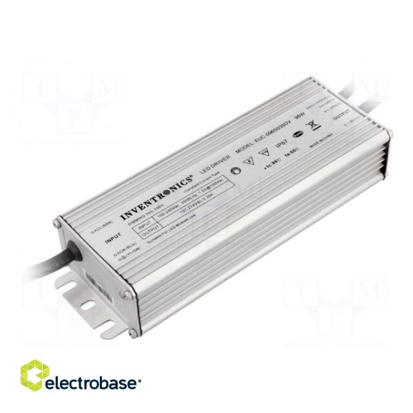 Power supply: switched-mode | LED | 96W | 137÷274V | 350mA | 90÷305VAC