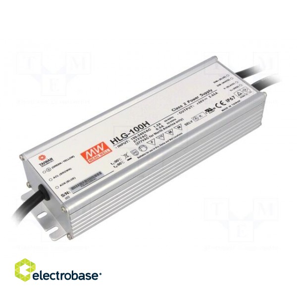 Power supply: switched-mode | LED | 95.58W | 54VDC | 1.77A | 90÷305VAC