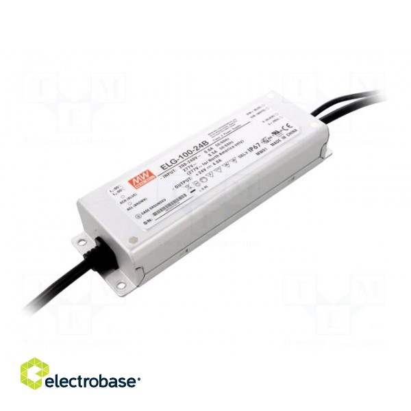 Power supply: switched-mode | LED | 96W | 24VDC | 4A | 180÷295VAC | IP67