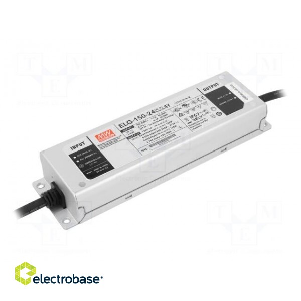 Power supply: switched-mode | LED | 150W | 24VDC | 6.25A | 100÷305VAC