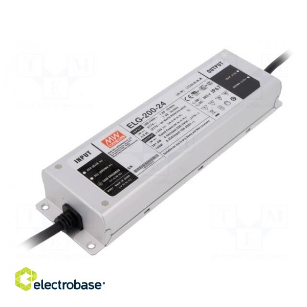 Power supply: switched-mode | LED | 201.6W | 24VDC | 8.4A | 100÷305VAC