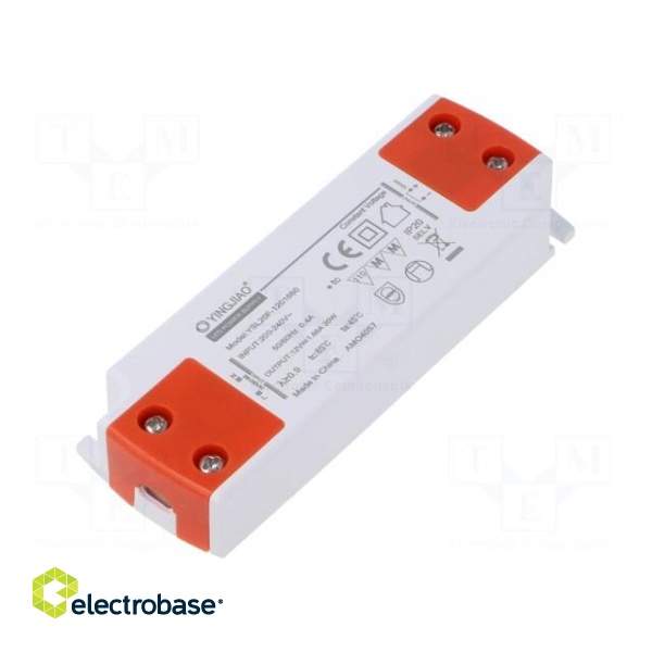 Power supply: switching | LED | 20W | 12VDC | 1.67A | 220÷240VAC | IP20