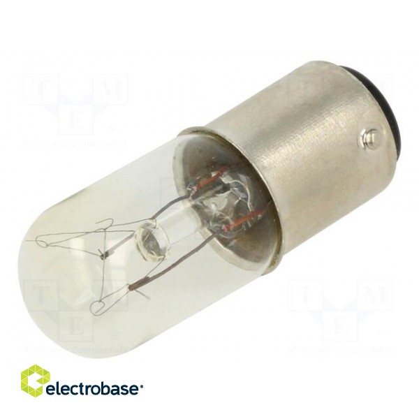 Filament lamp: miniature | BA15D | transparent | 120VDC | 120VAC