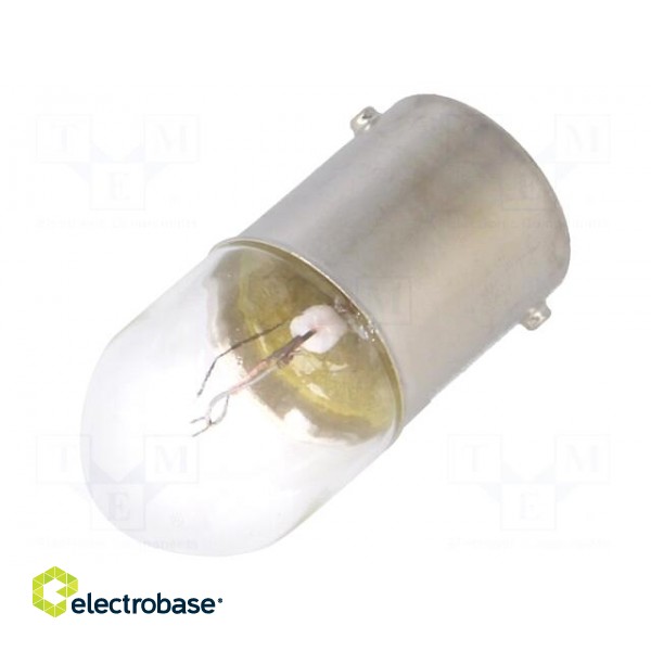 Filament lamp: miniature | BA15S | 24VDC | Bulb: cylindrical | 5W