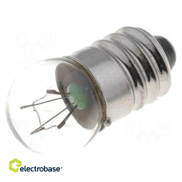 Filament lamp: miniature | E10 | 12VDC | 100mA | Bulb: spherical | 1.2W