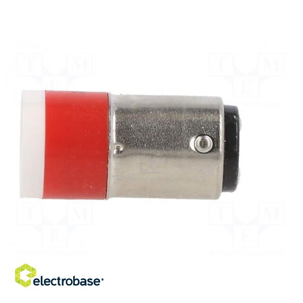 Indicator: LED | BA15D | red | plastic | 24÷28VAC | 24÷28VDC | -20÷60°C image 3