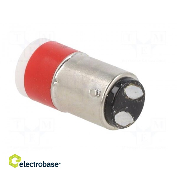Indicator: LED | BA15D | red | plastic | 24÷28VAC | 24÷28VDC | -20÷60°C image 4