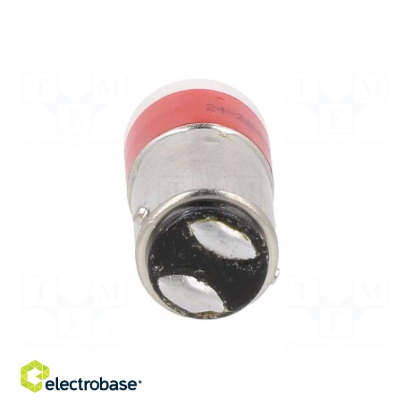 Indicator: LED | BA15D | red | plastic | 24÷28VAC | 24÷28VDC | -20÷60°C image 5