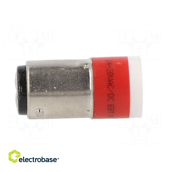 LED lamp | red | BA15D | 24÷28VDC | 24÷28VAC | -20÷60°C | Mat: plastic image 7