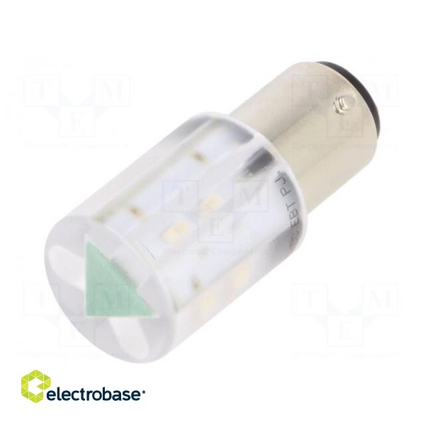 Indicator: LED | BA15D,T20 | green | plastic | 24VAC | 24VDC | -20÷60°C