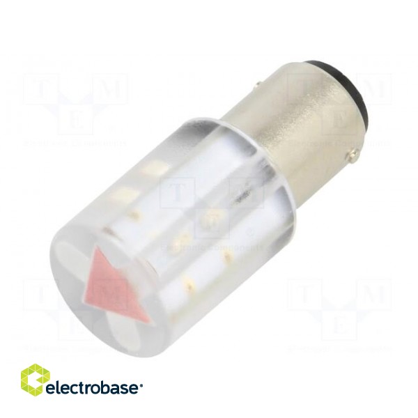 Indicator: LED | BA15D,T20 | red | plastic | 230VAC | 230VDC | -20÷60°C