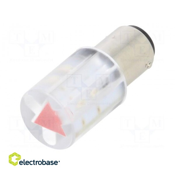 Indicator: LED | BA15D,T20 | red | plastic | 24VAC | 24VDC | -20÷60°C