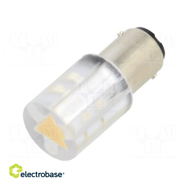 LED lamp | yellow | BA15D,T20 | 230VDC | 230VAC | -20÷60°C | Mat: plastic