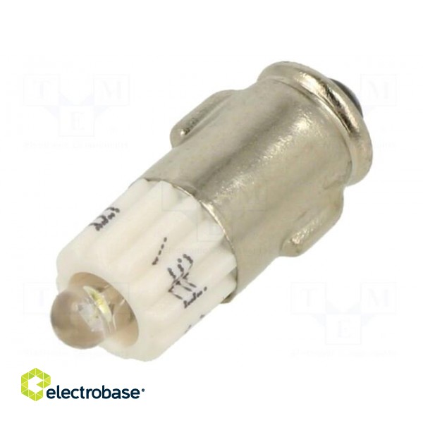 Indicator: LED | BA7S,T2 | white | plastic | 24VAC | 24VDC | -20÷60°C