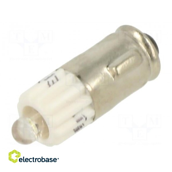 Indicator: LED | BA7S,T2 | white | plastic | 28VAC | 28VDC | -20÷60°C
