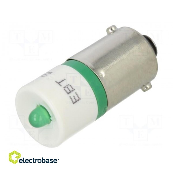 Indicator: LED | BA9S,T10 | green | plastic | 24÷30VDC | -20÷60°C