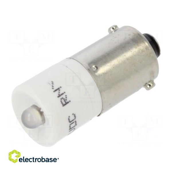 Indicator: LED | BA9S,T10 | white | plastic | 24÷30VDC | -20÷60°C