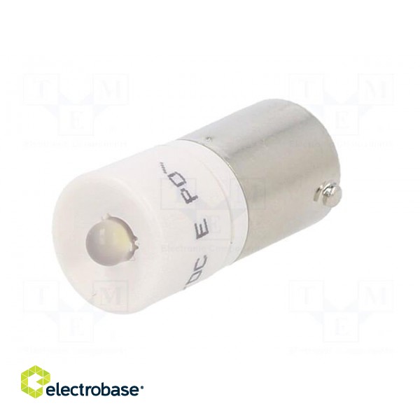 Indicator: LED | BA9S,T10 | white | plastic | 24VAC | 24VDC | -20÷60°C фото 2