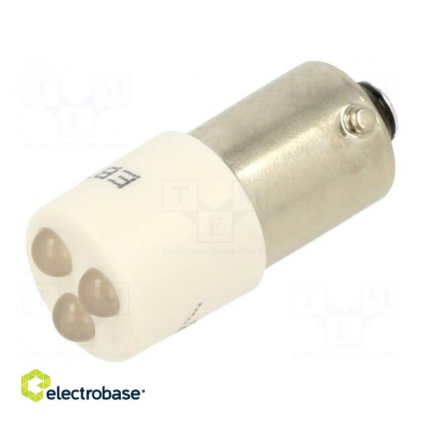 Indicator: LED | BA9S,T10 | white | plastic | 24VAC | 24VDC | -20÷60°C image 1
