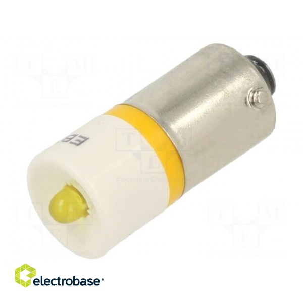 Indicator: LED | BA9S,T10 | yellow | plastic | 6VDC | -20÷60°C
