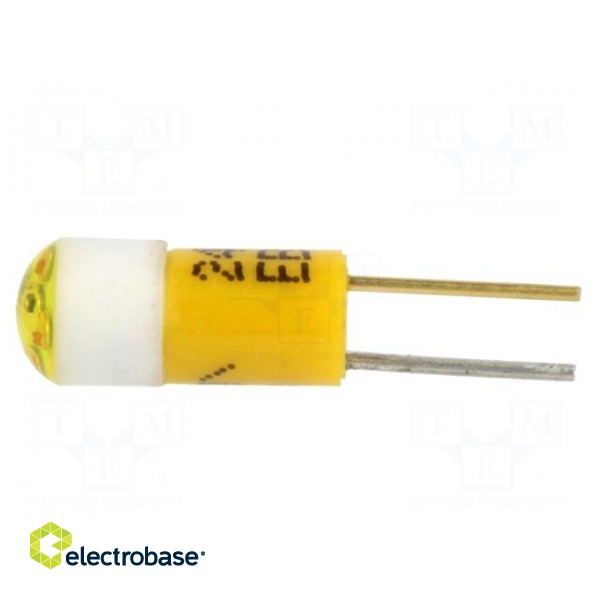 LED lamp | yellow | BI-PIN | 24VDC | -20÷60°C | Mat: plastic | 4.5mm image 3