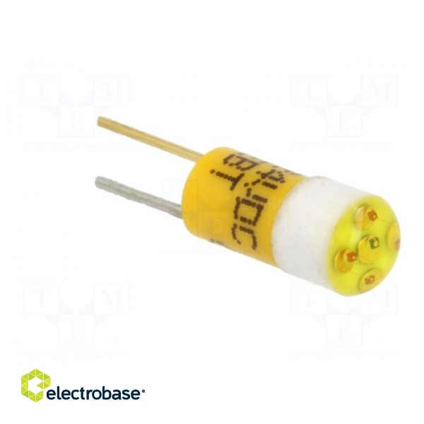 LED lamp | yellow | BI-PIN | 24VDC | -20÷60°C | Mat: plastic | 4.5mm image 8
