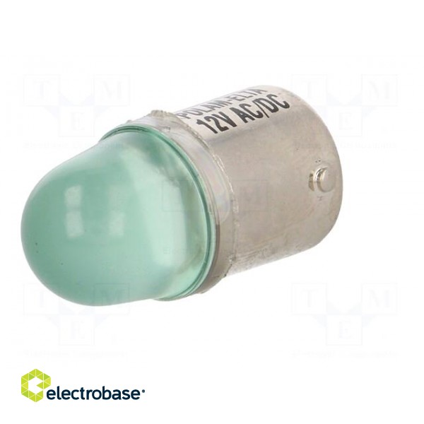 LED lamp | green | BA15S | 12VDC | 12VAC фото 2