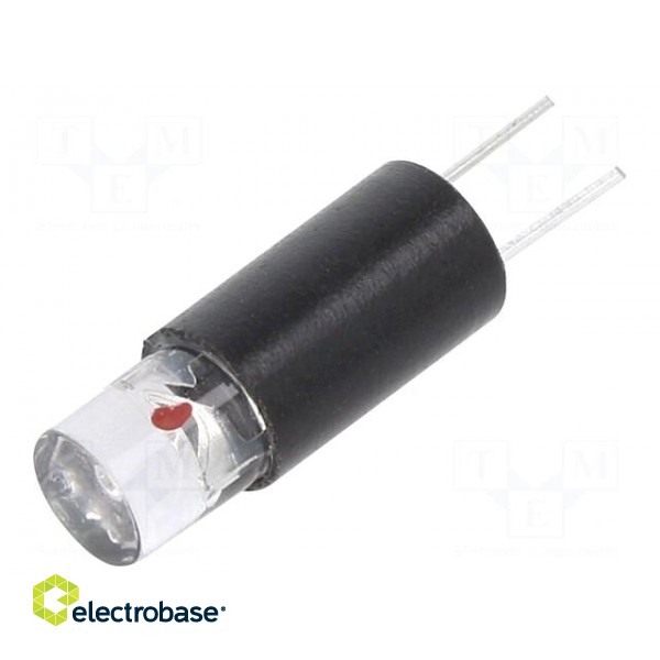 LED lamp | red | 5÷6VDC | No.of diodes: 1 | -30÷75°C | 5mm | Bulb: T1 3/4