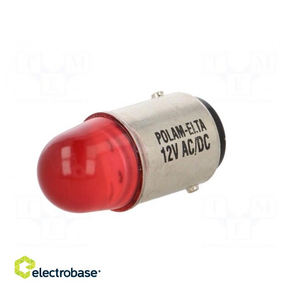 LED lamp | red | BA15D | 12VDC | 12VAC image 2