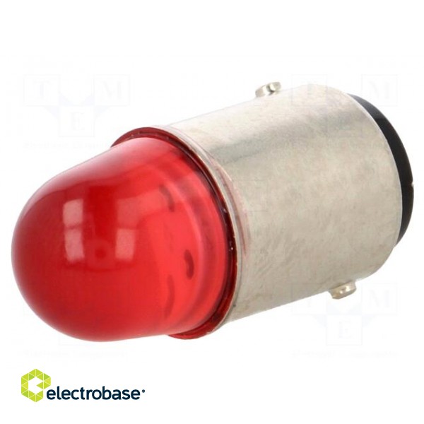 LED lamp | red | BA15D | 24VDC | 24VAC