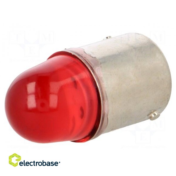 LED lamp | red | BA15S | 230VAC