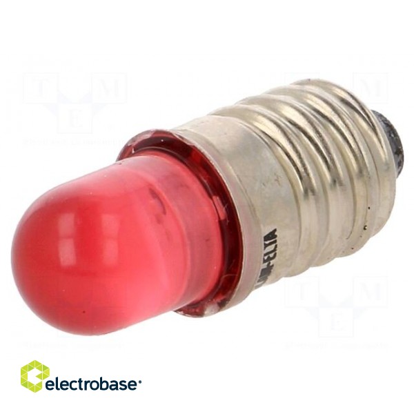 LED lamp | red | E10 | 24VDC | 24VAC | AC lum: 700÷800mcd image 1