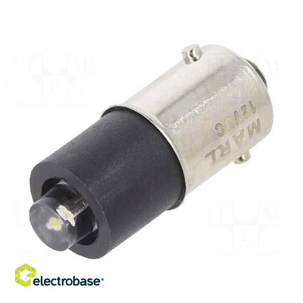 LED lamp | white cold | BA9S | 12VDC | No.of diodes: 1 | -30÷85°C | 5mm