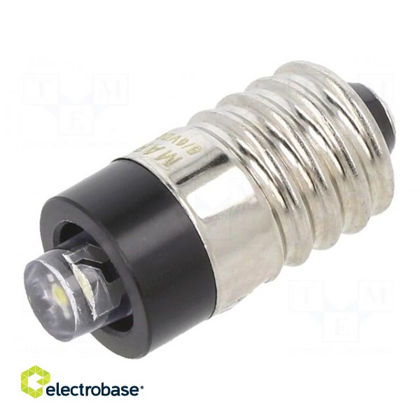 LED lamp | white cold | E10 | 5÷6VDC | No.of diodes: 1 | -30÷75°C | 5mm