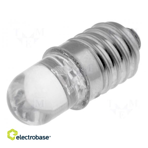 LED lamp | white | E10 | 12VDC | 90mW | 30°