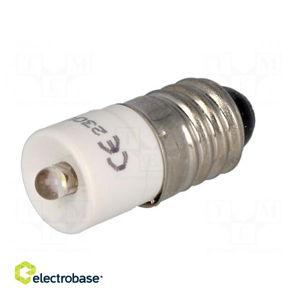 LED lamp | white | E10 | 230VAC | No.of diodes: 1 фото 2