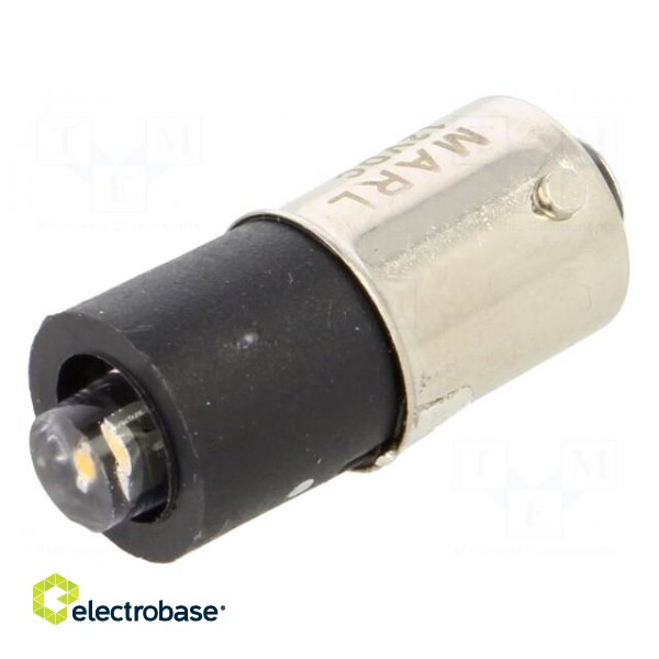 LED lamp | white warm | BA9S | 12VDC | No.of diodes: 1 | -30÷85°C | 5mm
