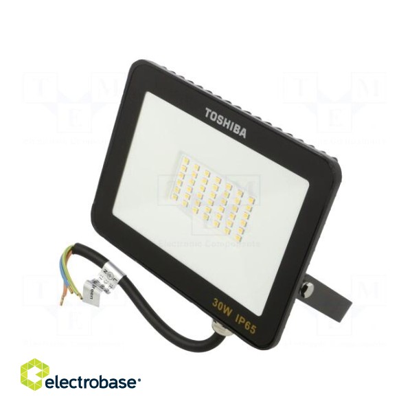 Lamp: LED flood light | 230VAC | 30W | cool white | 120° | 6500K | IP65