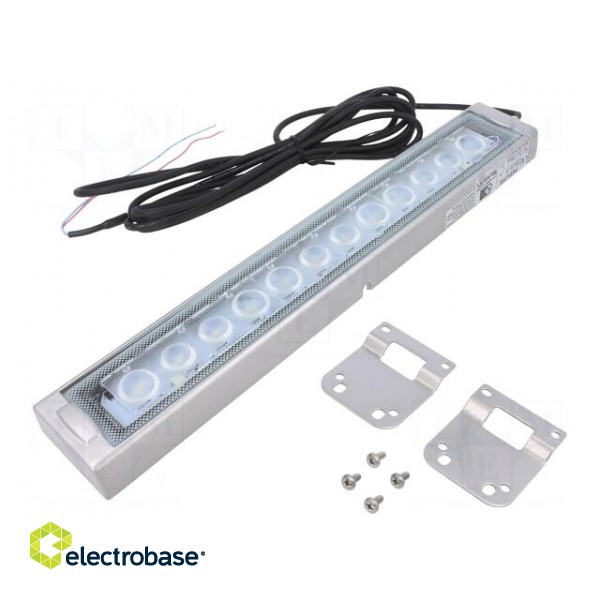 LED lamp | cool white | 1200lm | 6500K | -10÷50°C | 24VDC | IP66 | 3m